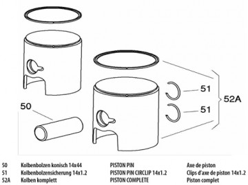 Pistonpen voor parilla X30