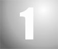 Plakcijfer 1 wit
