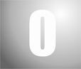 Plakcijfer 0 wit