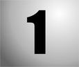 plakcijfer 1 zwart