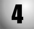 Plakcijfer 4 zwart