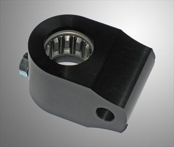 stuurstanghouder alluminium zwart met lager