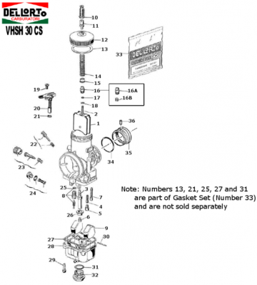 Dell orto gasschuif ring
