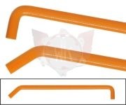 waterslang silicone oranje 115cm met 2 bochten