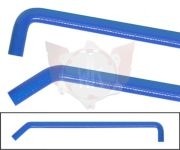 waterslang silicone blauw 115cm met 2 bochten