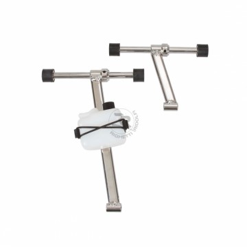 Bevestigingsset voor radiateur grijs en gebogen