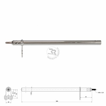 Stuurstang M8 x 390mm