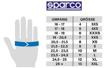 Sparco handschuhe grosen 0