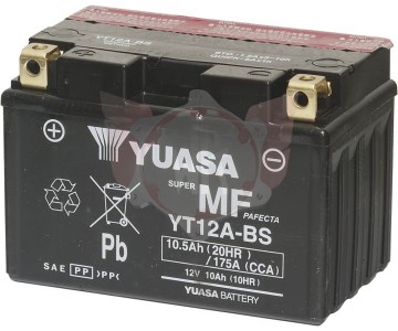 accu 12A Yuasa yt12A-bs voor externe starter 